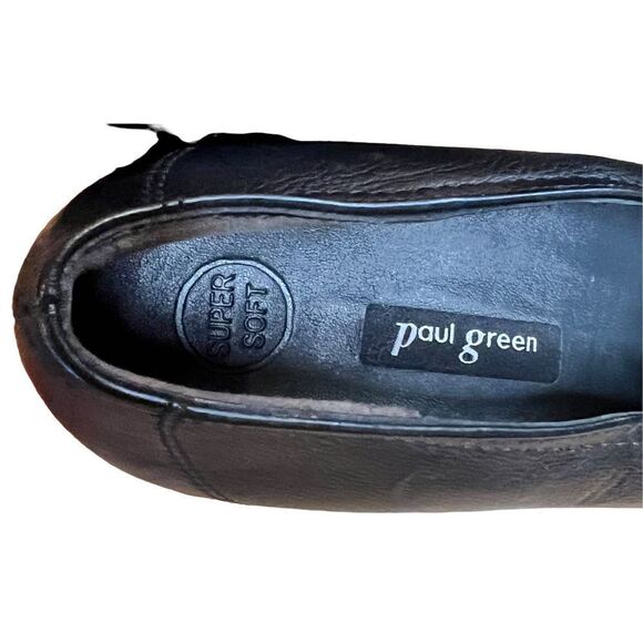 Paul Green Black Leather Low Heeled Penny Loafer NWOB Size 7/US 9 1/2 - Picture 8 of 10